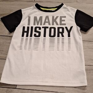 💘 Bold Black and White 'I Make History' Kids' T-Shirt🦉🐧